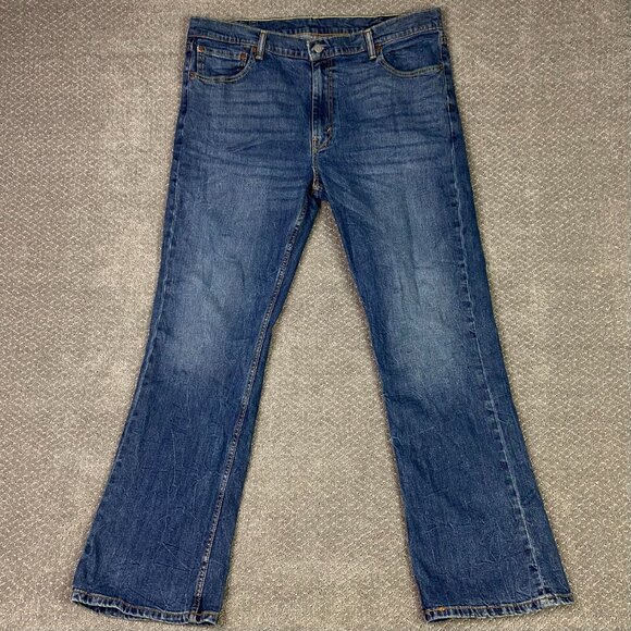 Levi's 527 Slim Bootcut Jeans Men's 40 x 32 Blue Cotton Boot Cut - Picture 1 of 16